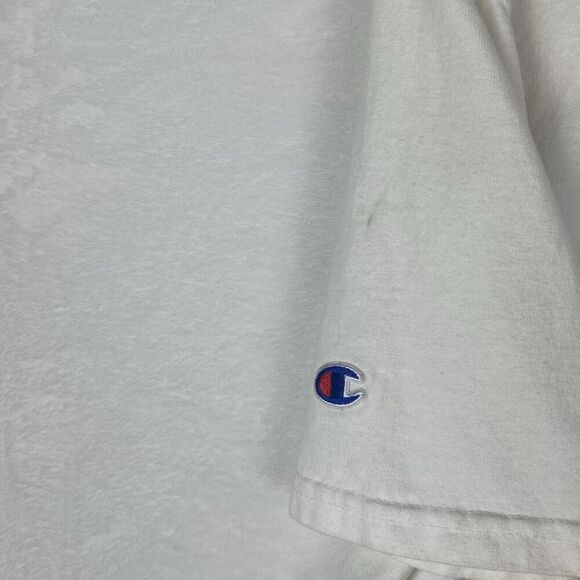 Vintage Champion Shirt Mens Medium White Logo Short Sleeve Crewneck Casual - Picture 4 of 14